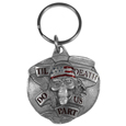 Til Death Do Us Part Metal Key Chain with Enameled Details